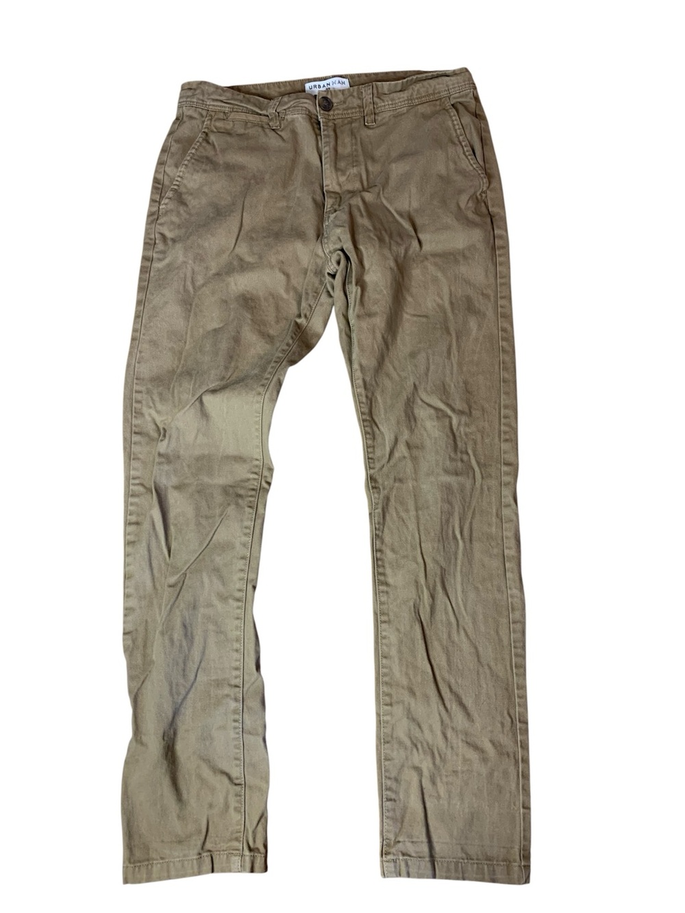 Urban Man Men’s Khaki Chino Pants – Size 32